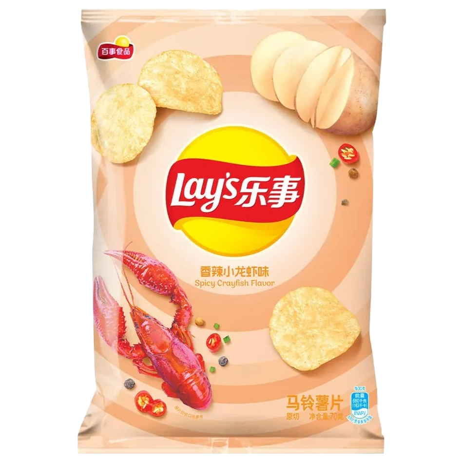 Wholesale Korean Snacks Potato Chips (Spicy Crayfish)