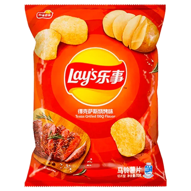 Korean Wholesale Distribution Potato Chips (Texas Grilled BBQ)