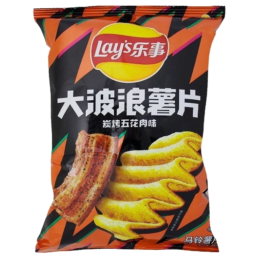 Wholesale Korean Snacks Wave Chips (Imitation Charcoal Grilled Pork Belly)