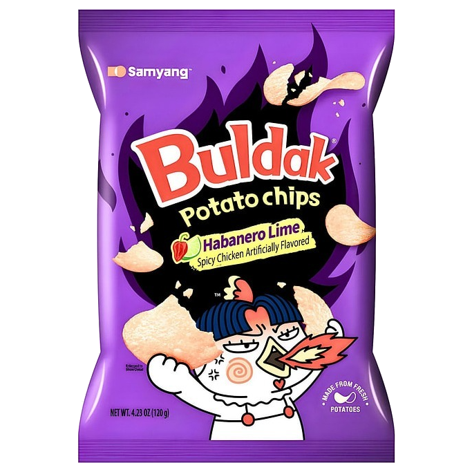 Wholesale Korean Snacks Buldak Chips - Habanero Lime